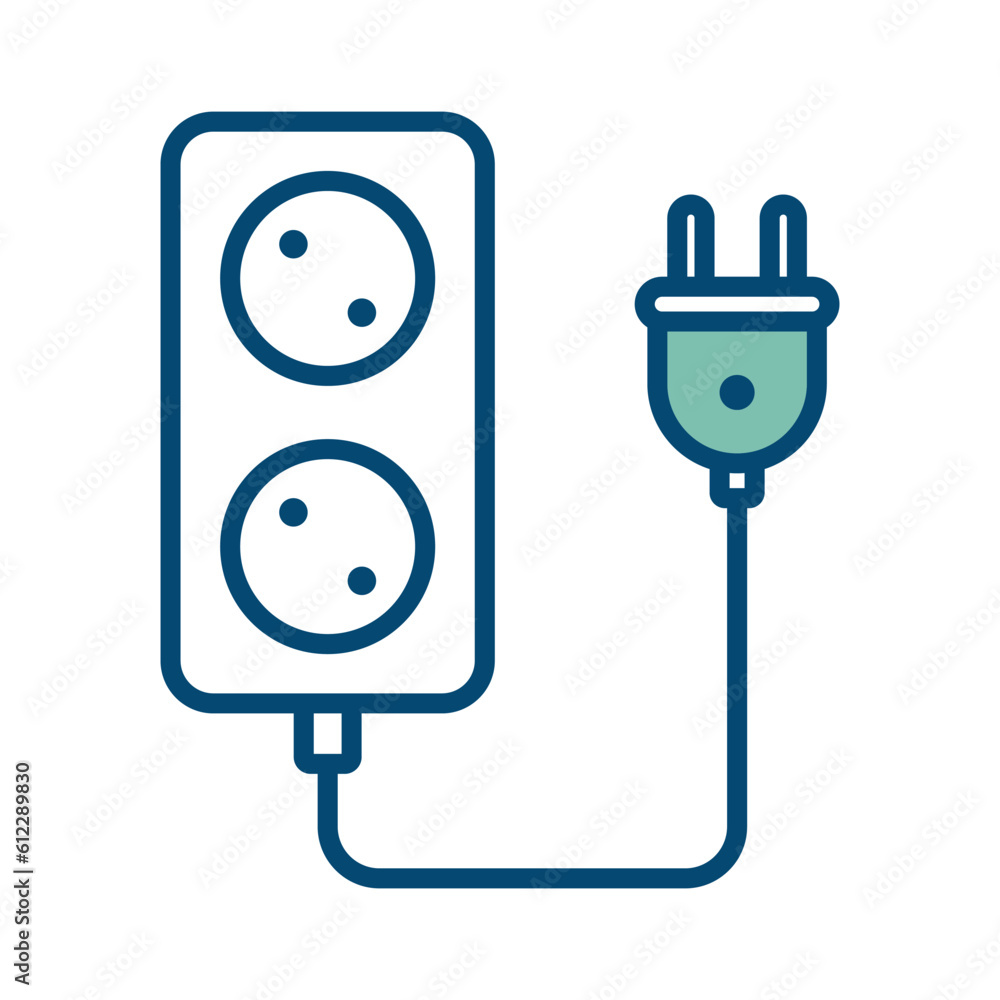 electric plug icon vector design template in white background electric plug icon vector design template in white background