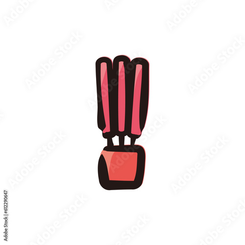 Worship - Chinese new year icon/illustration (Hand-drawn line, colored version)