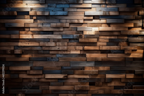 Brown wood texture. Abstract background. design of dark wood background. Generative AI