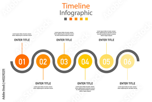 Circle 6 segments infographic template. Can be used for timelines, diagrams, and chart flows.