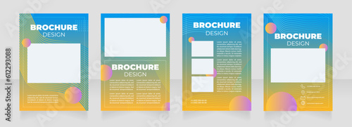 Fashion and style course blank brochure layout design. Vertical poster template set with empty copy space for text. Premade corporate reports collection. Editable flyer paper pages