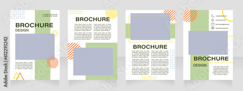 Photography editing course blank brochure layout design. Vertical poster template set with empty copy space for text. Premade corporate reports collection. Editable flyer paper pages
