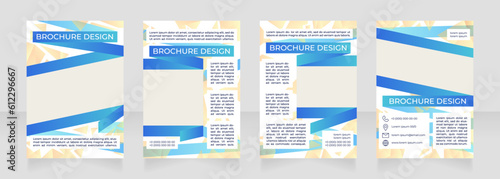 Construction regulation plans blank brochure design. Template set with copy space for text. Premade corporate reports collection. Editable 4 paper pages. Montserrat Medium, Regular fonts used