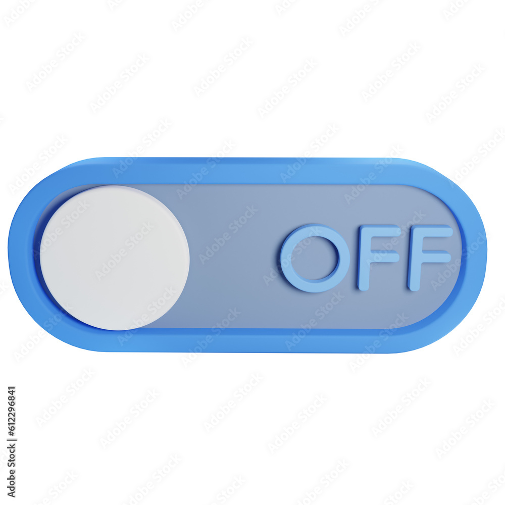 off control button 3d illustration off control button 3d illustration