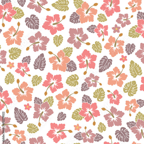 Cute hibiscus pattern perfect for textiles 