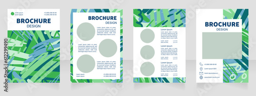Book illustrations artists blank brochure design. Template set with copy space for text. Premade corporate reports collection. Editable 4 paper pages. Source Sans, Myriad Pro, Arial fonts used
