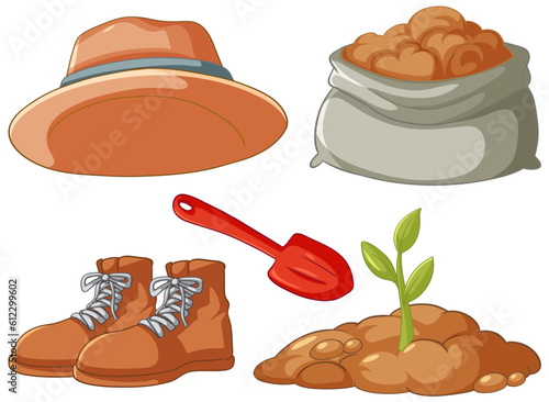 Set of planting element