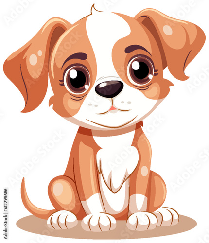 Cute dog cartoon character