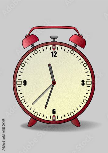 red alarm clock