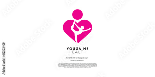 love yoga logo design for yoga center or gym