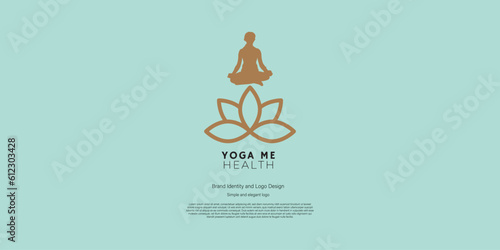 flower yoga logo design for yoga center or gym