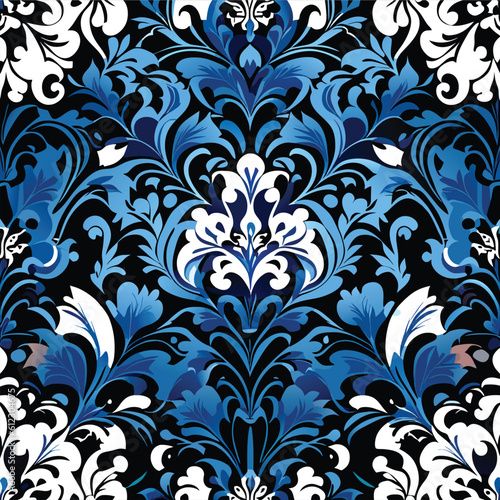 Damask seamless floral pattern. Royal wallpaper