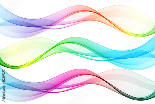 Set of abstract colorful waves.Futuristic wallpaper or cool element for presentation, postcard, flyer and brochure.