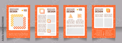 Gym blank brochure design. Template set with copy space for text. Premade corporate reports collection. Editable 4 paper pages. Bahnschrift SemiLight, Bold SemiCondensed, Arial Regular fonts used