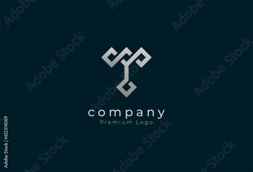 Initial T Logo Design, letter T with Nordic style logo design inspiration, vector illustration