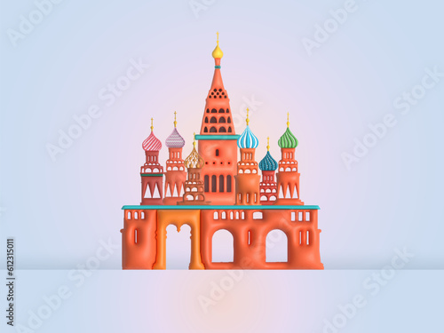 Saint Basil's Cathedral in Moscow landmark symbol and icon of Russia.