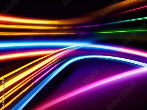 colorful light neon background wallpaper ai generated