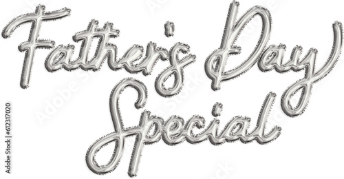 Silver Balloon Metallic Foil Father's Day Typography Message