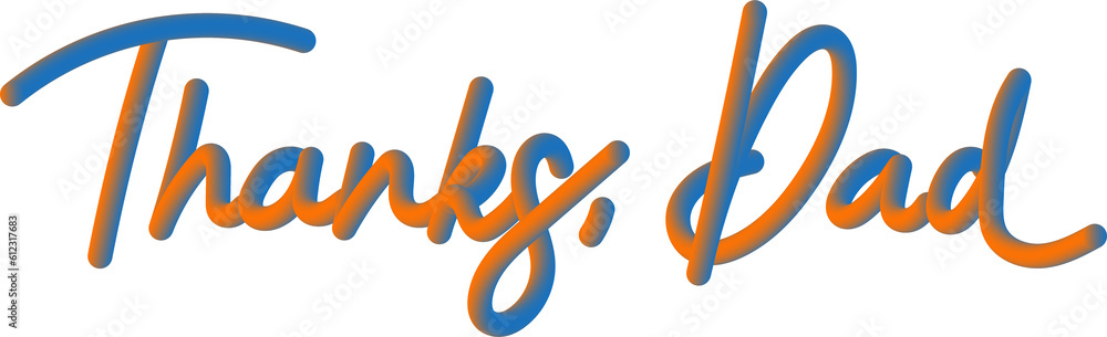 Orange Blue 3D Gradient Cursive Father's Day Typography Message
Orange Blue 3D Gradient Cursive Father's Day Typography Message