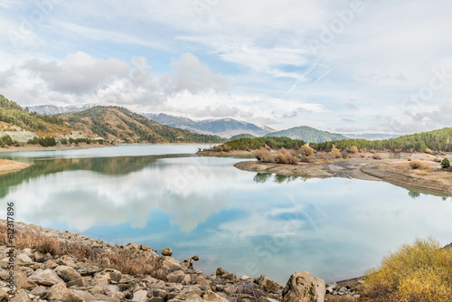 Lake of Aoos near Metsovo on a beautiful winter day, Epirus, Greece