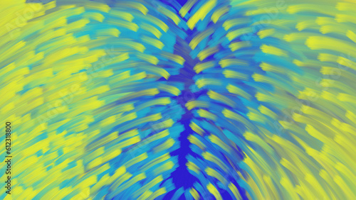 Abstract background with blue, yellow and green brush strokes