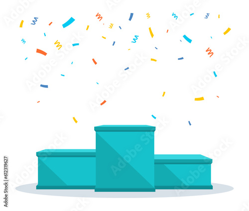 Award nomination platform isolated on white. Trophy award background.