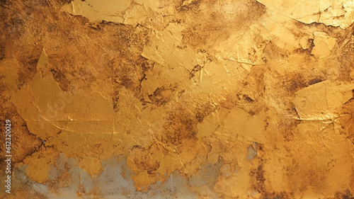 golden texture on a flat wall  created with Generative AI technology