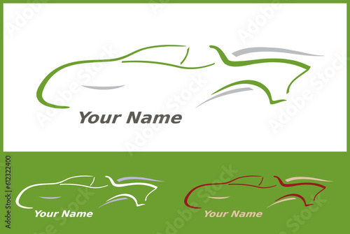 Icone Voiture Automobile Transport Silhouette Dynamique pour Design Logo Vecteur
