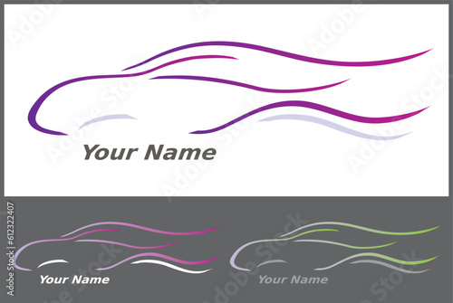 Icone Voiture Automobile Transport Silhouette Dynamique pour Design Logo Vecteur
