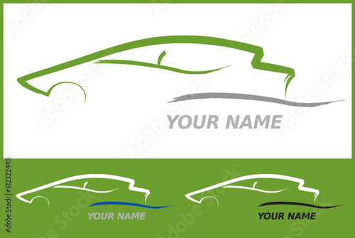 Icone Voiture Automobile Transport Silhouette Dynamique pour Design Logo Vecteur
