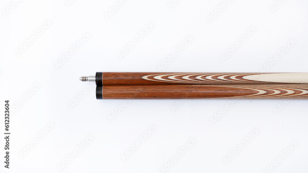 Billiard cues on a white background. Parts of a billiard cue close-up. Live photos of a billiard cue. The Art of Billiards in Motion. Billiard cues on a white background. Parts of a billiard cue close-up. Live photos of a billiard cue. The Art of Billiards in Motion.