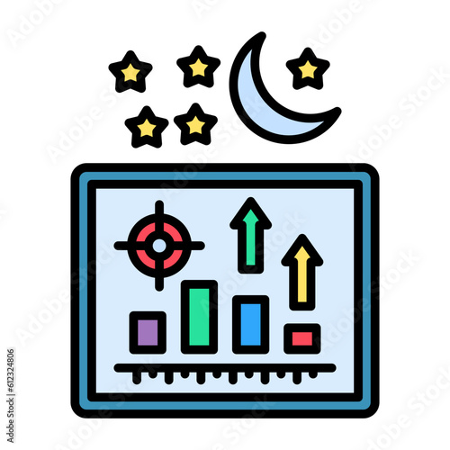 Evening Class Line Color Icon