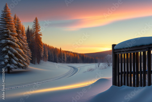 sunrise in the mountains