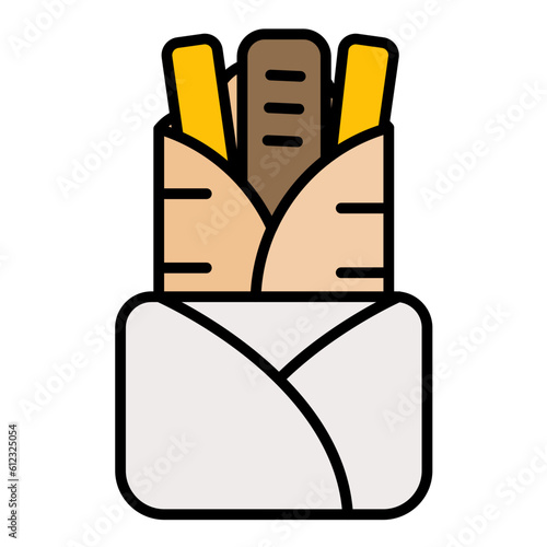 Chimichanga Line Color Icon