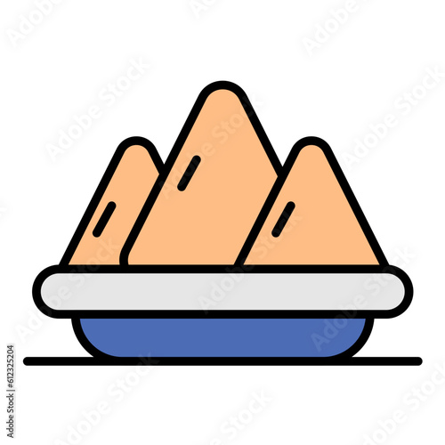 Samosa Line Color Icon