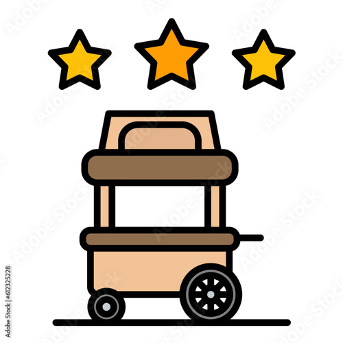 Signature Street Food Line Color Icon
