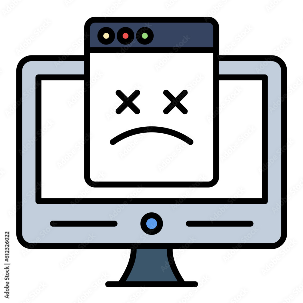 Page Not Found Line Color Icon Page Not Found Line Color Icon