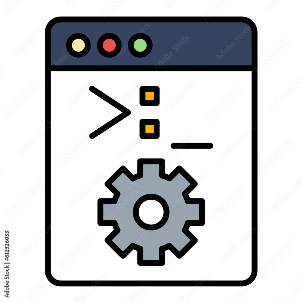 System Console Line Color Icon System Console Line Color Icon
