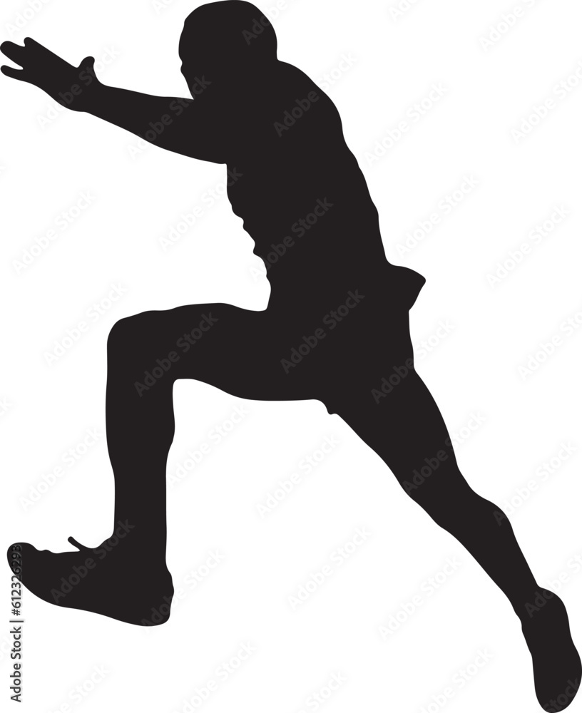 silhouette of a man running silhouette of a man running