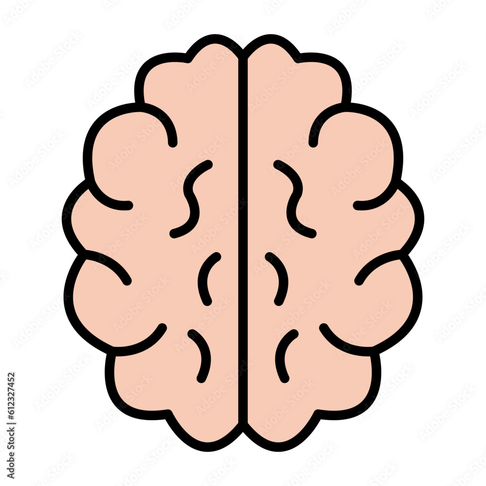 Brain Line Color Icon Brain Line Color Icon