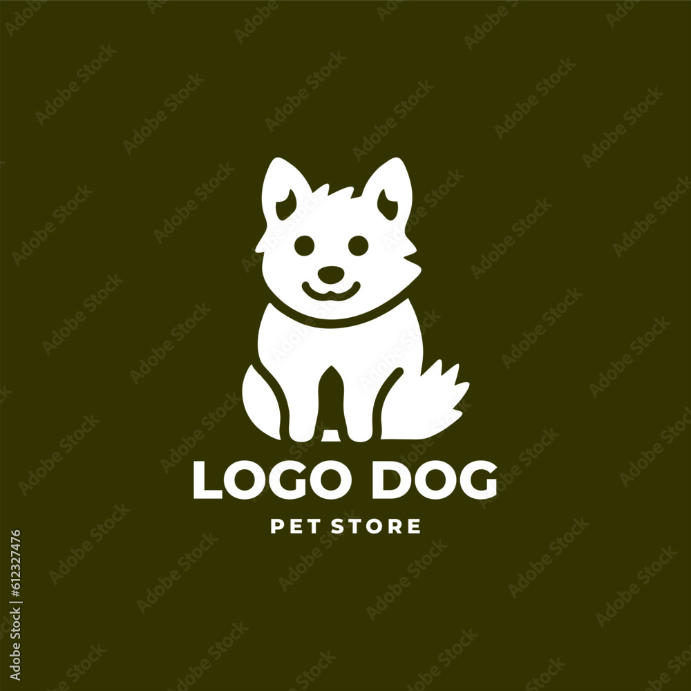 dog cute front of designs logo dog cute front of designs logo