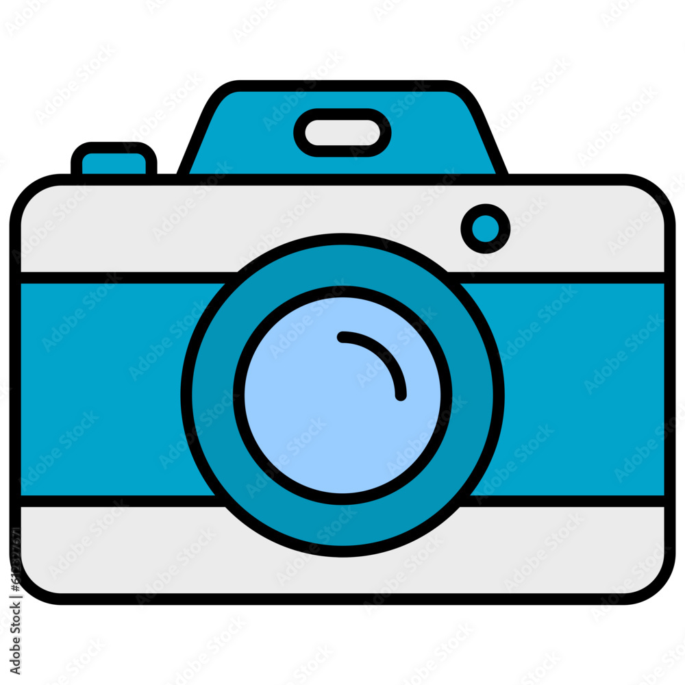 Camera Line Color Icon Camera Line Color Icon