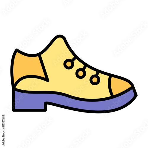 Casual Shoes Line Color Icon