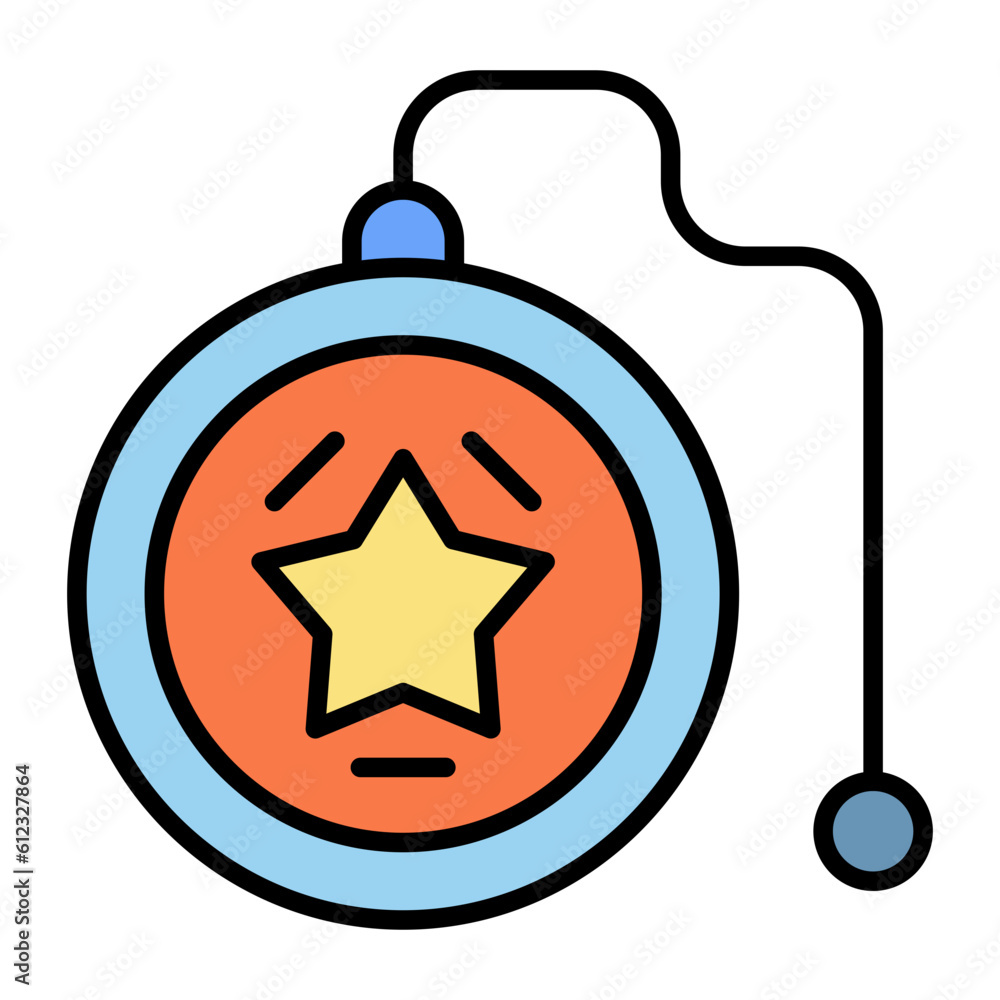 Fototapeta premium Yoyo Line Color Icon