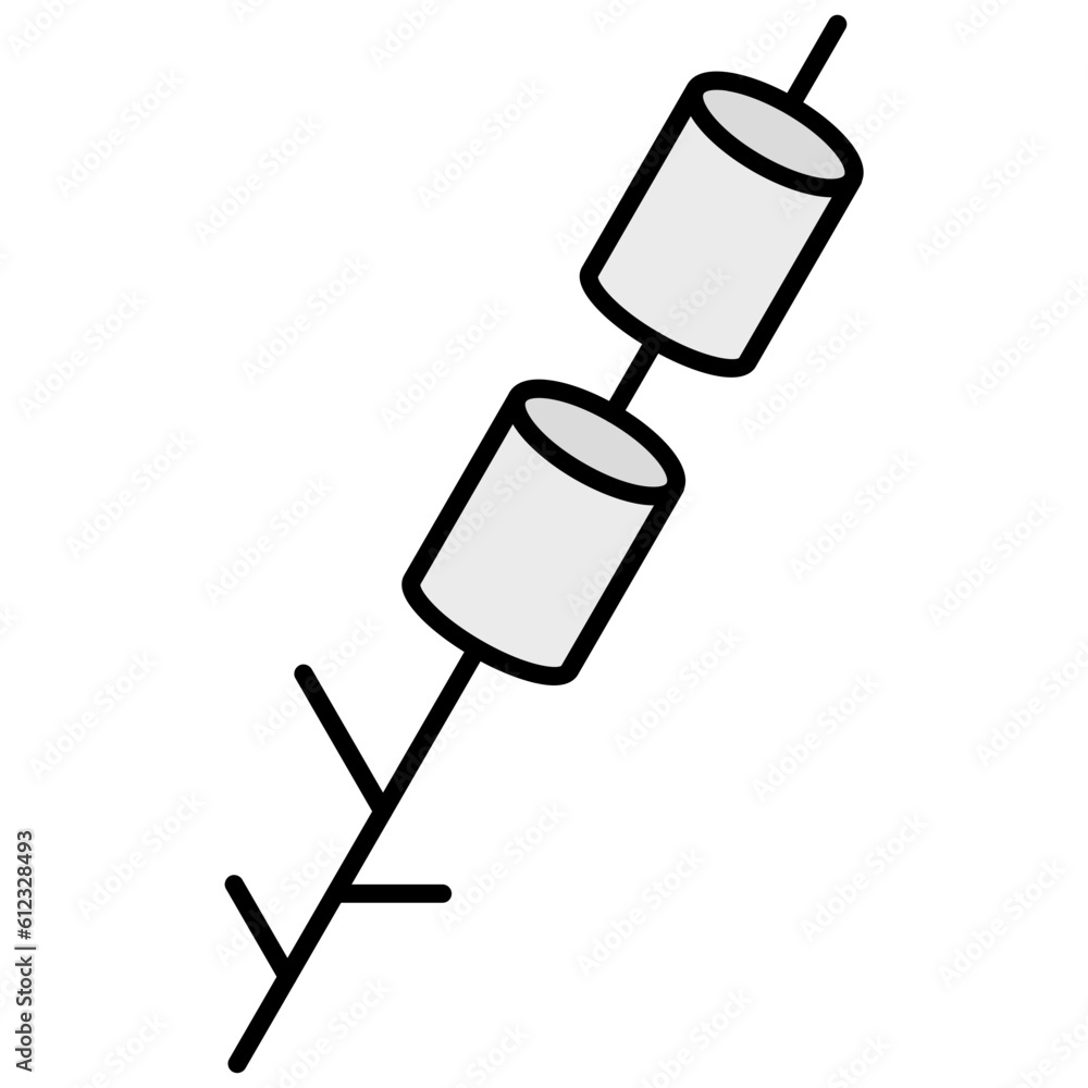 Marshmallow Line Color Icon Marshmallow Line Color Icon