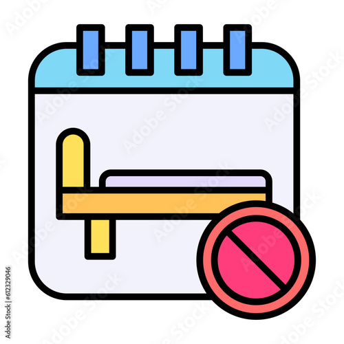 Overbooked Line Color Icon