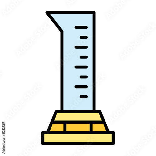 Graduated Cylinder Line Color Icon