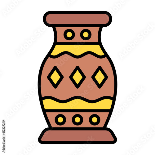 Vase Line Color Icon