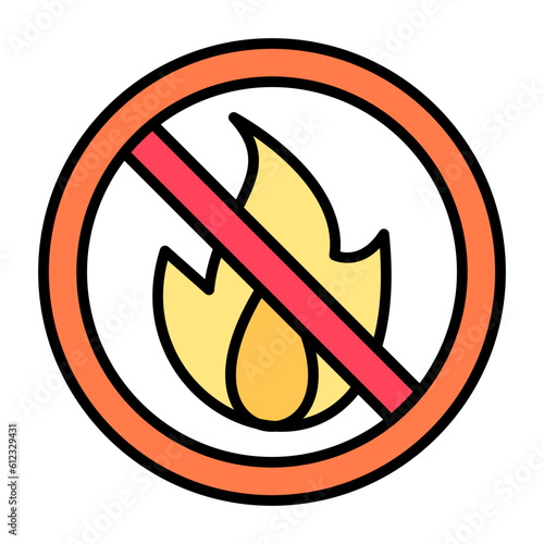 No Fire Line Color Icon