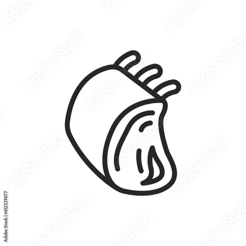 Lamb meat color line icon. Pictogram for web page, mobile app, promo.